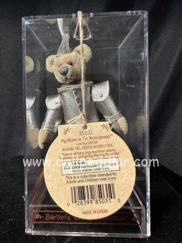 Wizard of Oz Tin Woodsman Bear by Janet Wilson 4" Presented in a Plexiglass Display Case - Image 4