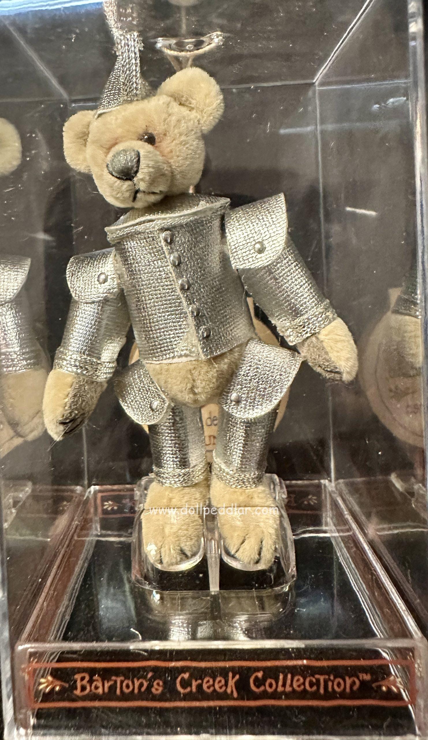 Wizard of Oz Tin Woodsman Bear by Janet Wilson 4" Presented in a Plexiglass Display Case - Image 3