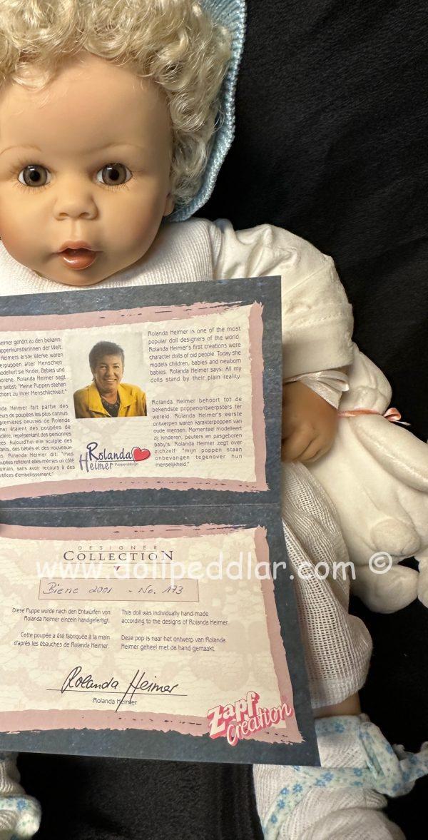 Biene Toddler by German Artist, Rolanda Heimer, Made in Germany by Zapf NRFB in shipper - Image 9