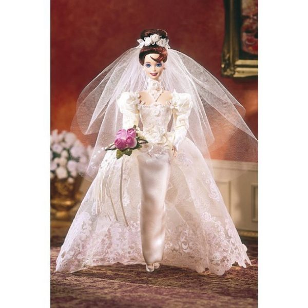 14541 Romantic Rose Bride Barbie (Porcelain) NRFB in Shipper - Image 6