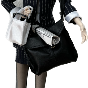 JHD MIZI MISS FOX wearing Pinstripe Power Barbie Outfit