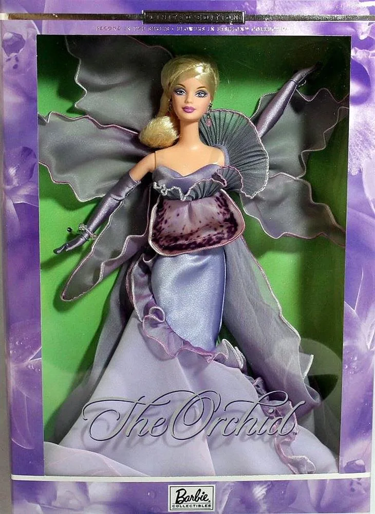 50319 Flowers in Fashion The Orchid Barbie NRFB in shipper – Doll