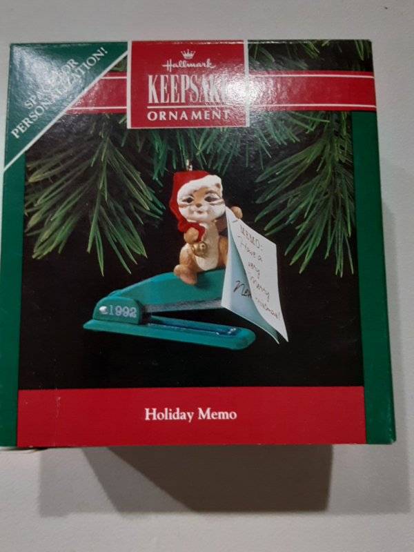 Hallmark Ornament Holiday Memo 1992