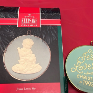 Hallmark Ornament Jesus Loves Me 1992