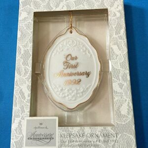 Hallmark Ornament Our First Anniversary 1992