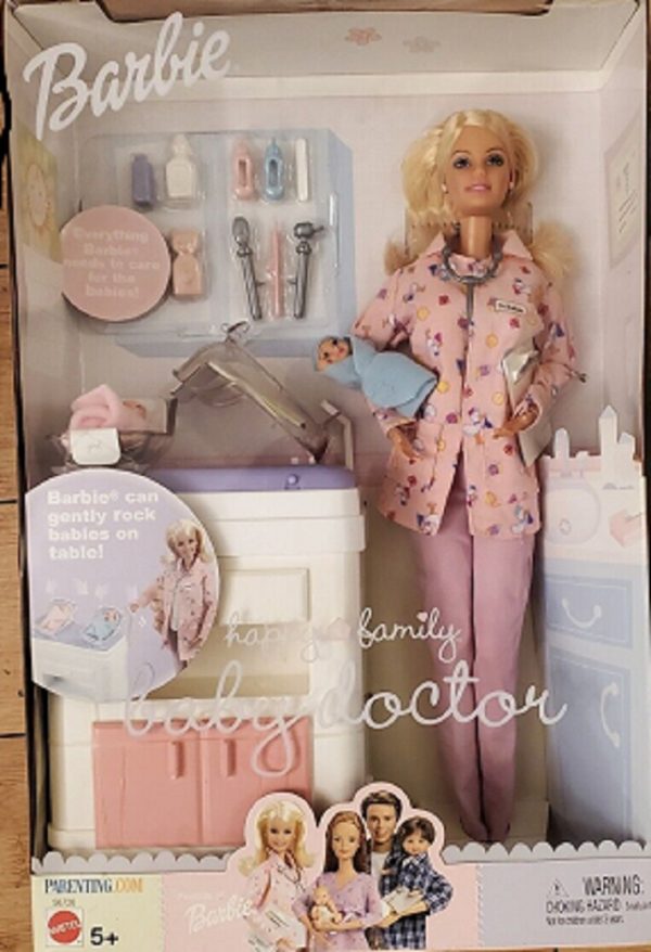 56726  Happy Family Doctor Barbie (Blonde) with 2 Babies - Image 2