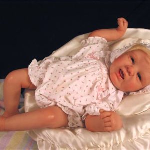 Pat Moulton, artist,  One Of A Kind Resin 21″ baby doll. “CINDY”