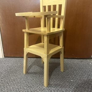 Furniture: Wood High chair for 10″ – 12″ dolls