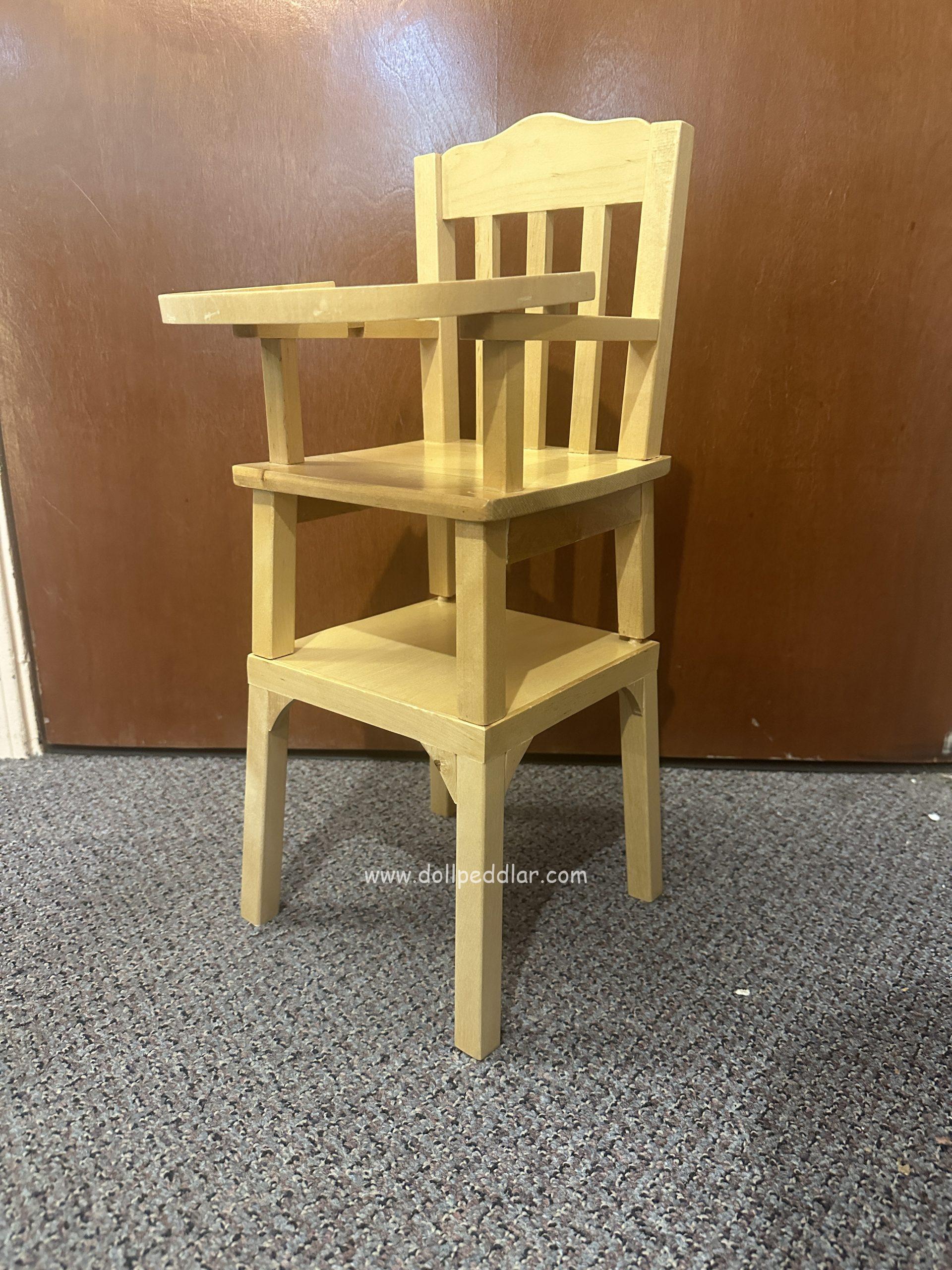 Furniture: Wood High chair for 10" - 12" dolls - Image 2