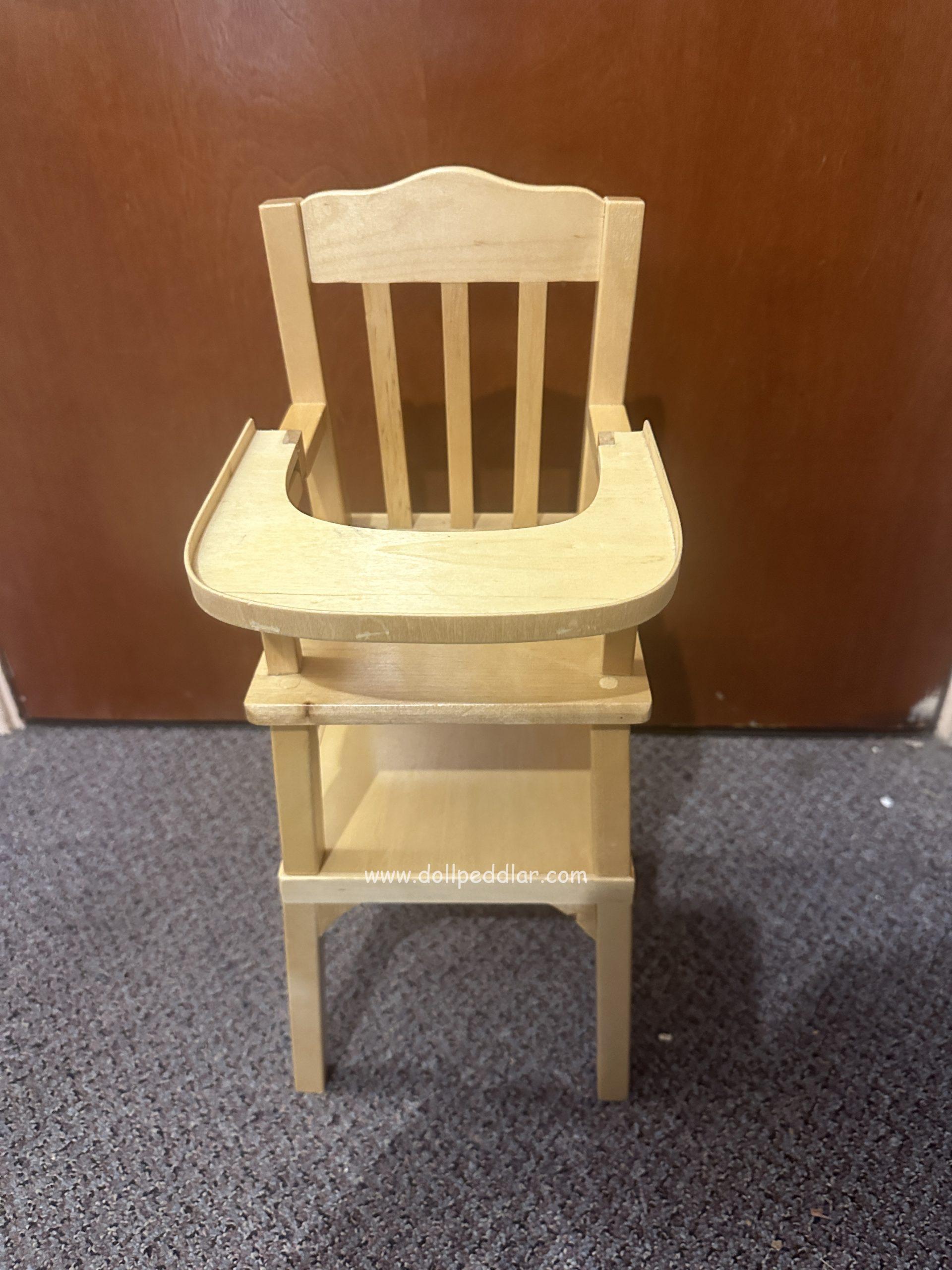 Furniture: Wood High chair for 10" - 12" dolls - Image 4