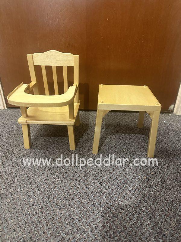Furniture: Wood High chair for 10" - 12" dolls - Image 5