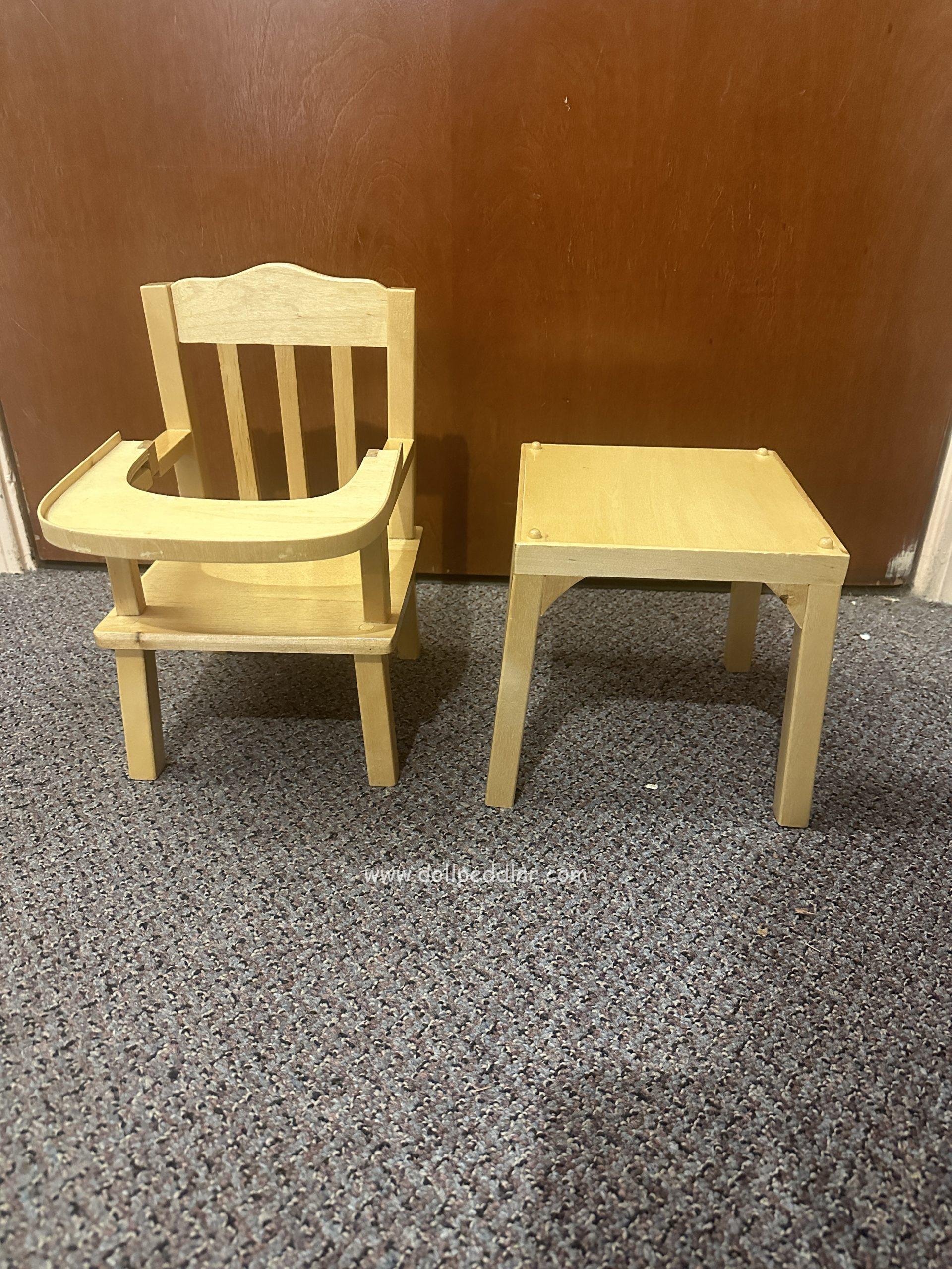 Furniture: Wood High chair for 10" - 12" dolls - Image 5