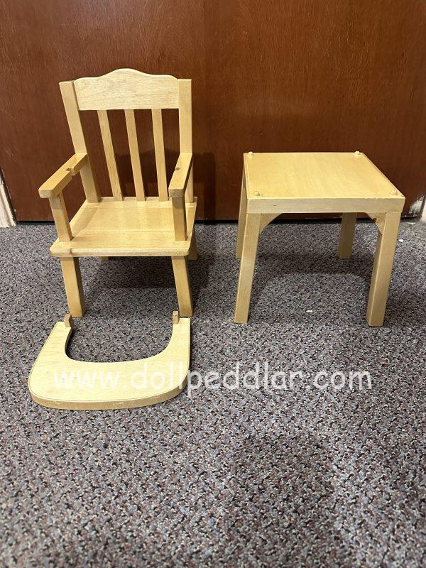Furniture: Wood High chair for 10" - 12" dolls - Image 6