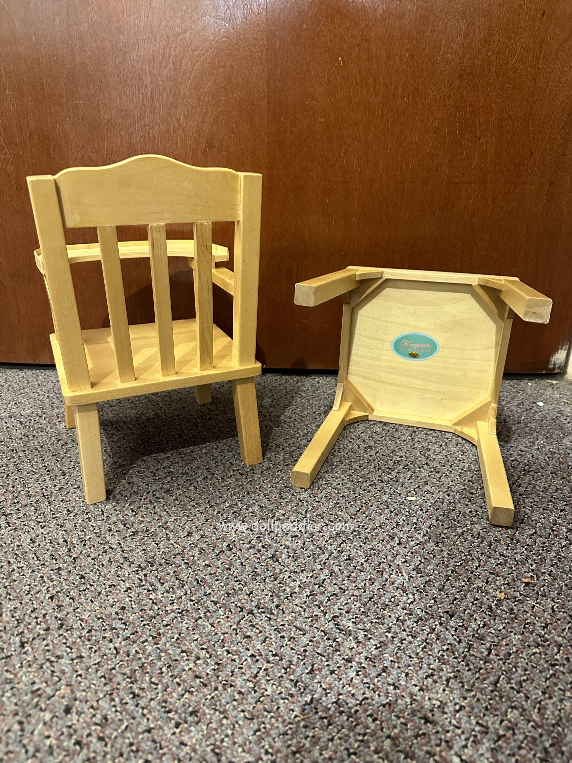 Furniture: Wood High chair for 10" - 12" dolls - Image 7