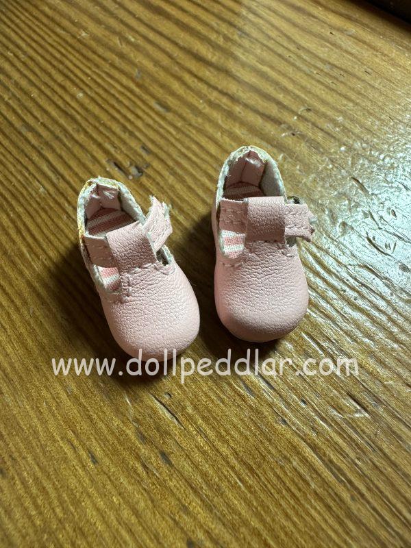 Leather T-Strap Shoes (Light Pink) 12cm (5")
