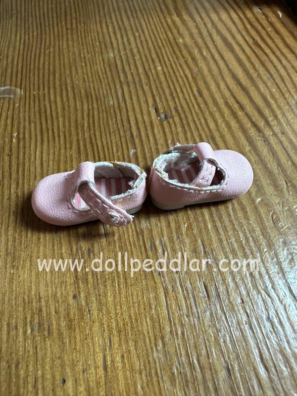 Leather T-Strap Shoes (Light Pink) 12cm (5") - Image 2