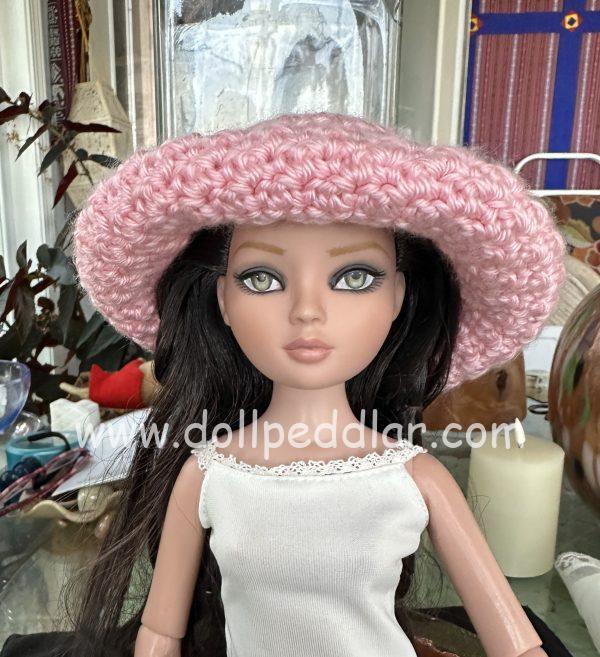 Pink Crochet Hat (Modeled on 7-8" Head) - Image 3