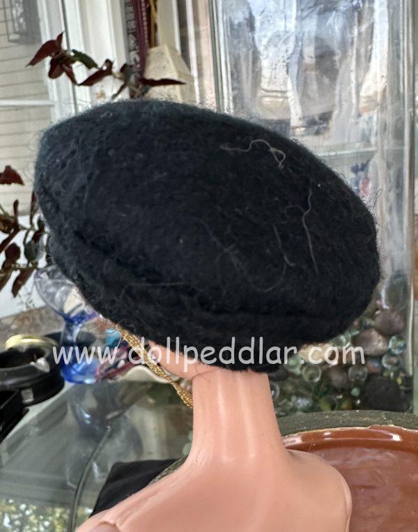 Black Newsboy Cap (Modeled on 4" Head) - Image 2