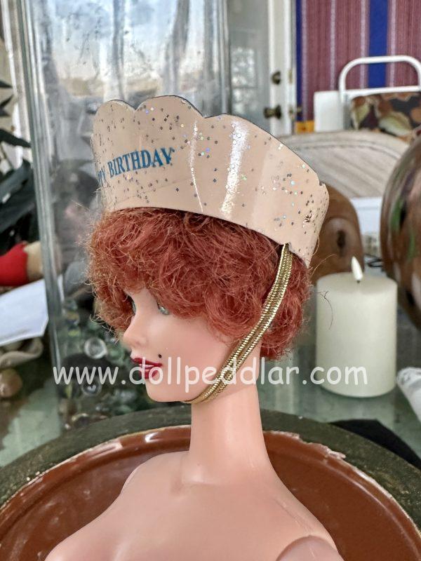 Celebration Birthday Crown with Elastic Chin-Strap (Modeled on 4" Head) - Image 2