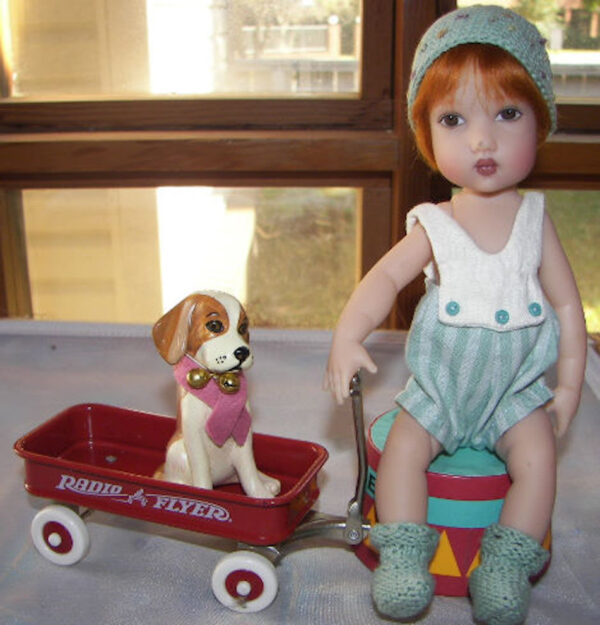 Radio Flyer Little Red Wagon 12.5"  x  7.5 " x 2". New.  Toy for dolls, bears, accessories. - Image 8