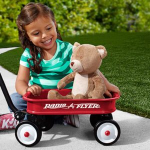 Radio Flyer Little Red Wagon 12.5″  x  7.5 ” x 2″. New.  Toy for dolls, bears, accessories.