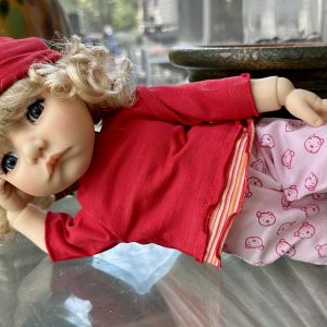 Kathe Kruse: Little Red Bear Outfit 11-13″ (28-33cm) Babypuppen