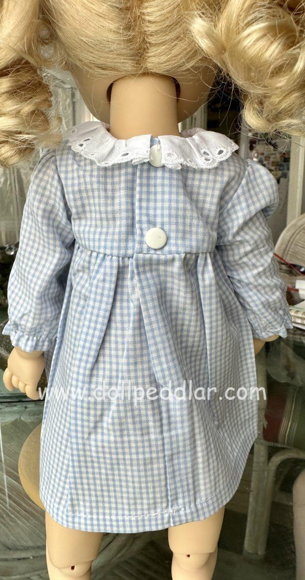 Kathe Kruse: Nachthemd Blue Gingham Dress 12" (30cm) - Image 2