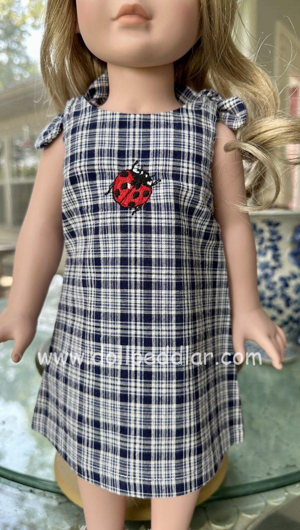 Kathe Kruse: Lady Bug Plaid Jumper 15-17" (39-43cm) Stehpuppen/Girl - Image 3