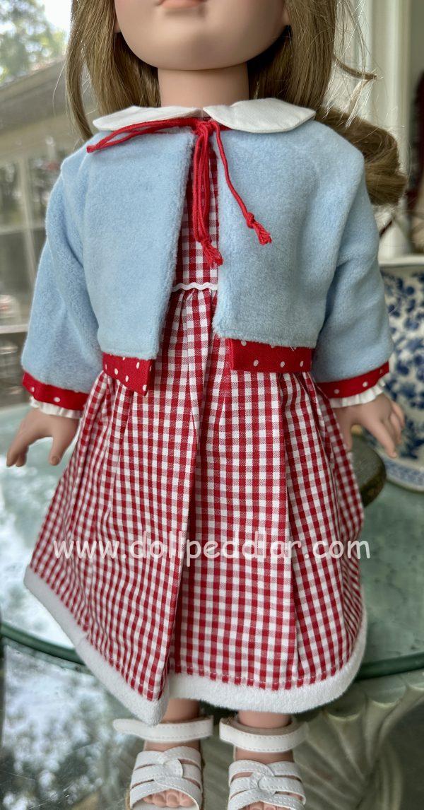 Red Gingham Dress & Jacket 18-19" (45-48cm) - Image 8