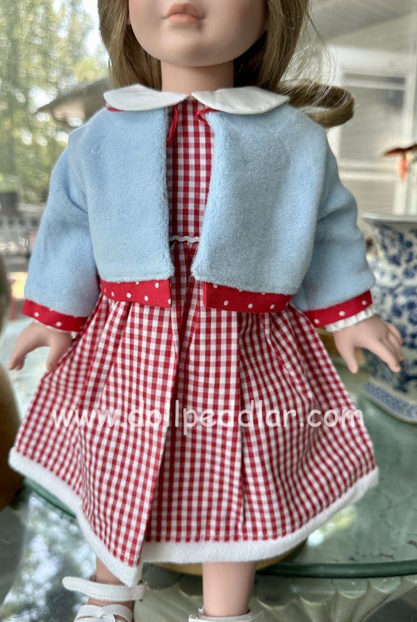 Red Gingham Dress & Jacket 18-19" (45-48cm) - Image 6