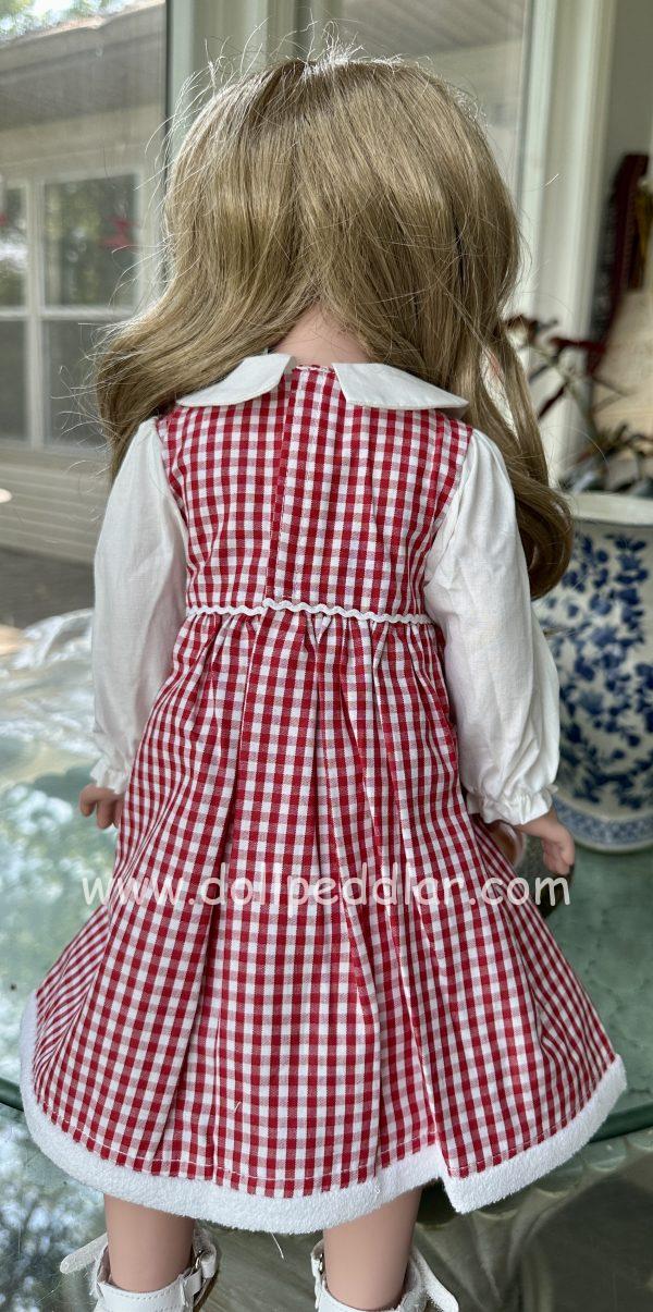 Red Gingham Dress & Jacket 18-19" (45-48cm) - Image 3