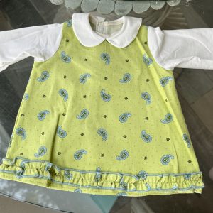 Kathe Kruse: Green Paisley Dress 18-20″ (47-50cm) Babypuppen