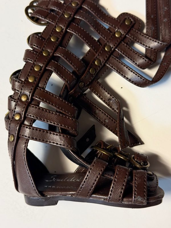 SDGS Brown Gladiator Boots (Vito/Double Boy Size) - Image 5