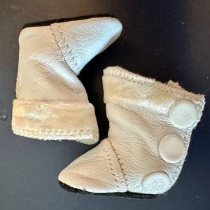 Velvet & Leather Sprocket, Bleuette/Lissy Boots – White 40mm x 2