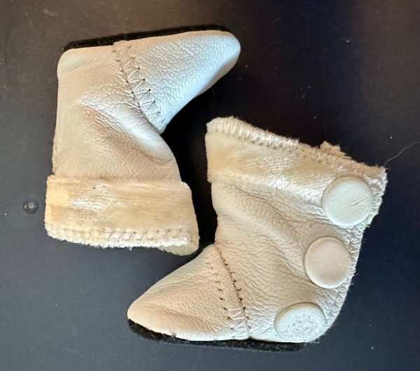 Velvet & Leather Sprocket, Bleuette/Lissy Boots - White 40mm x 2