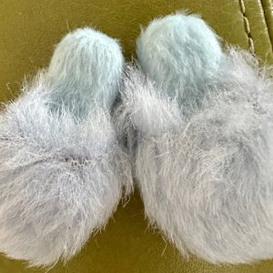 Fluffy Blue Slippers Fits 10″ Dolls (YoSD/Lati Lime/Bleuette/Lia/Etc)