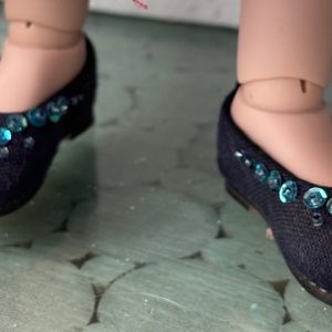 Cotton Ballerina Flats (Navy) 57mm (Narae/Unoa/14″ Kish)