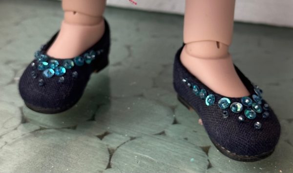Boneka Cotton Ballerina Flats (Navy) 57mm (Narae/Unoa/14" Kish) - Image 2