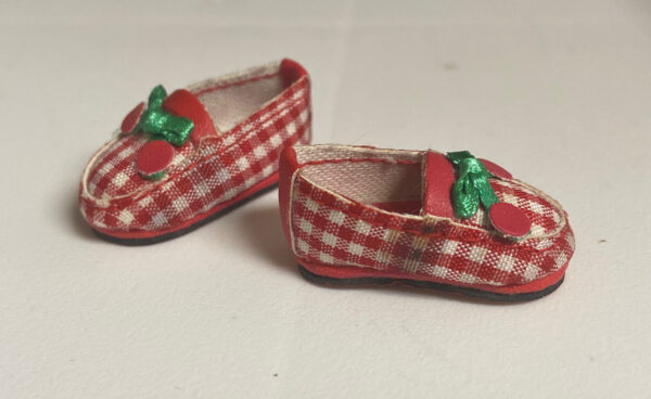 Little Cherry Shoes (Red/White) STAINED (Fits Lati Yellow SP/Azone/Etc)