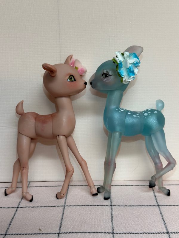 Nympheas Fanny Strawberry Tan resin one of a kind handpainted by K6 - Image 4