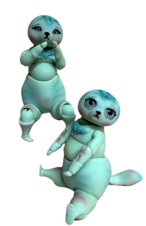 Nympheas by K6 Brioche Mint Glow in The Dark Big Eyes 19cm - Image 5