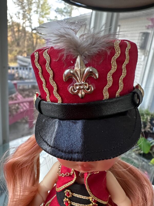 Red & Gold Marching Band Outfit for 16cm, 6" dolls- Twinkles, Lati Yellow, Puki  <B>OUTFIT ONLY - NO DOLL - Image 5