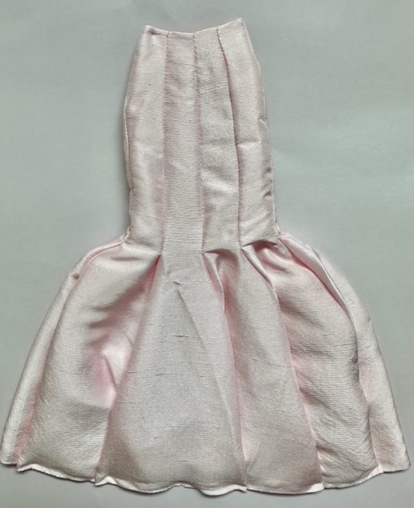 Tyler Wentworth RTW Romantic Drama Silk Blush Long Skirt 16" - Image 2