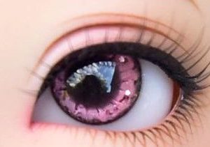 Handmade Resin Round Eyes – Pink Jewel.  10mm