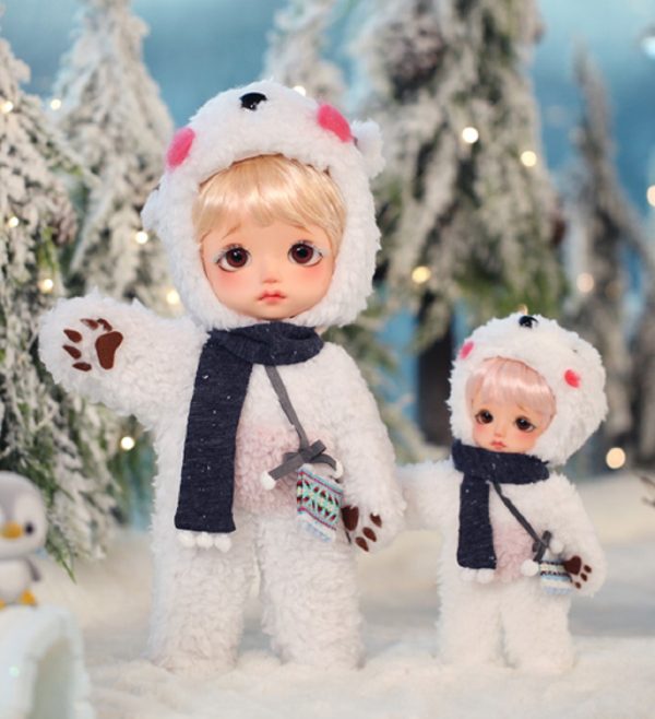Lati Lime Arctic Friends Mina Peach White Nude 10"