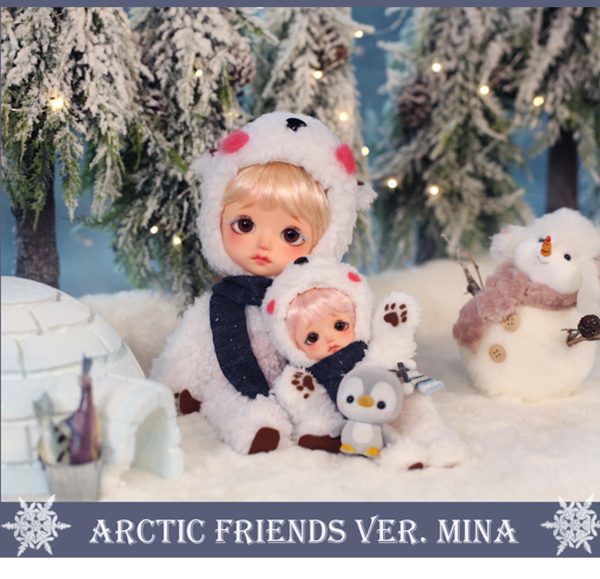 Lati Lime Arctic Friends Mina Peach White Nude 10" - Image 3