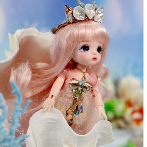 Lati Yellow Under the Sea Little Mermaid S. Belle Peach White 16cm, 6″ Full Set