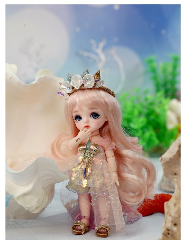 Lati Yellow Under the Sea Little Mermaid S. Belle Peach White 16cm, 6" Full Set - Image 4