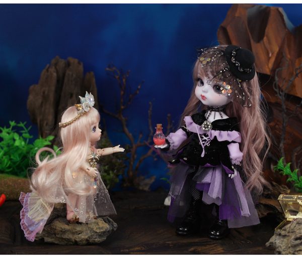 Lati Yellow Under the Sea Little Mermaid S. Belle Peach White 16cm, 6" Full Set - Image 6