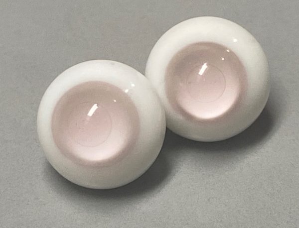 Round Glass Eyes (Fading Pale Pink) 8mm